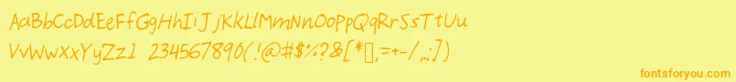 Demoi Font – Orange Fonts on Yellow Background