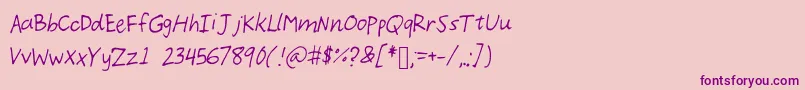 Demoi Font – Purple Fonts on Pink Background
