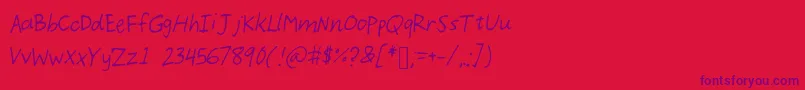 Demoi Font – Purple Fonts on Red Background