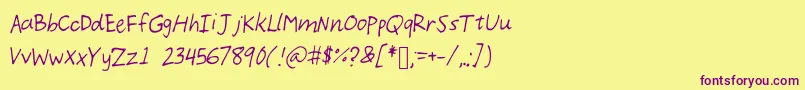 Demoi Font – Purple Fonts on Yellow Background