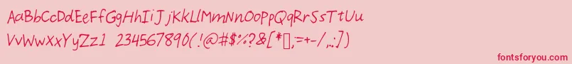 Demoi Font – Red Fonts on Pink Background