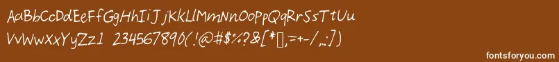 Demoi Font – White Fonts on Brown Background