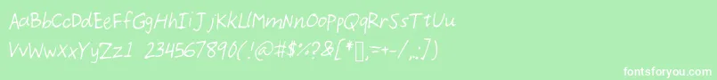 Demoi Font – White Fonts on Green Background