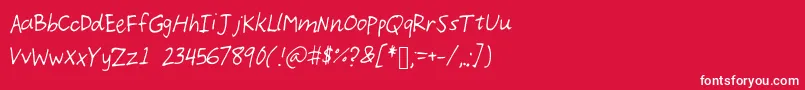 Demoi Font – White Fonts on Red Background