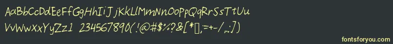 Demoi Font – Yellow Fonts on Black Background