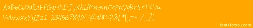 フォントDemoi – オレンジの背景に黄色の文字
