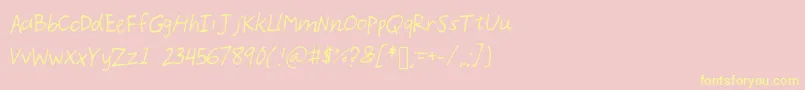 Demoi Font – Yellow Fonts on Pink Background