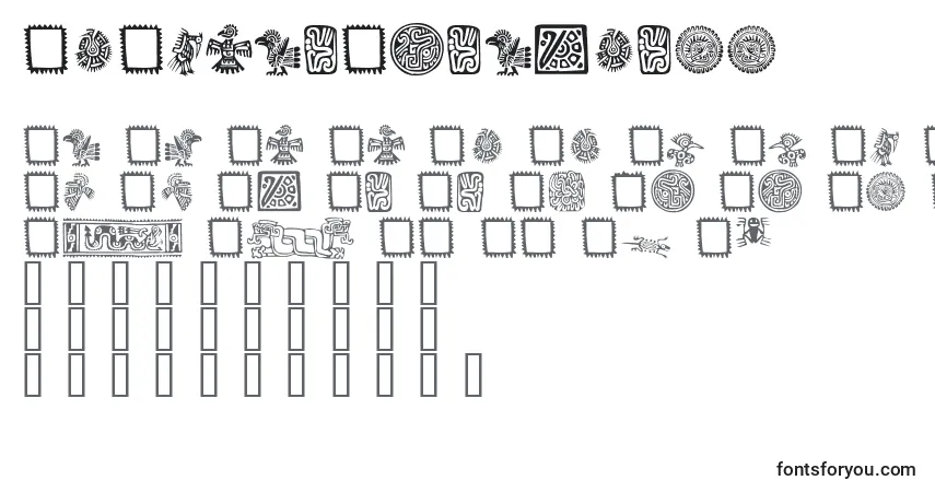 MexicanOrnaments-fontti – aakkoset, numerot, erikoismerkit