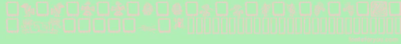 MexicanOrnaments Font – Pink Fonts on Green Background