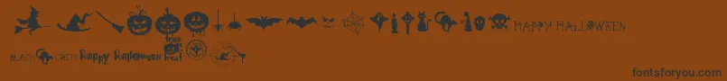 FreakyHalloween Font – Black Fonts on Brown Background