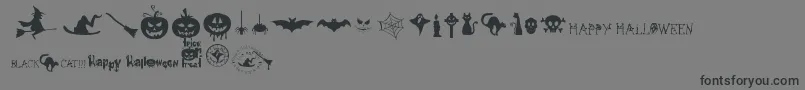 FreakyHalloween Font – Black Fonts on Gray Background