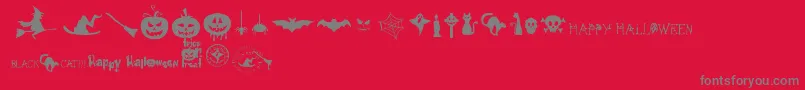 FreakyHalloween Font – Gray Fonts on Red Background