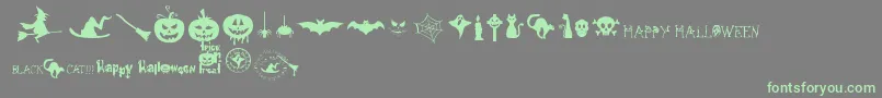 FreakyHalloween Font – Green Fonts on Gray Background