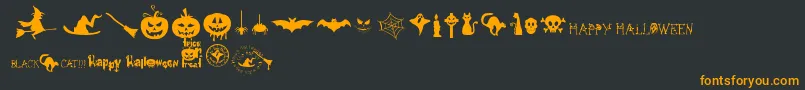 FreakyHalloween Font – Orange Fonts on Black Background