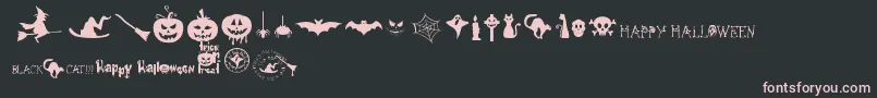 FreakyHalloween Font – Pink Fonts on Black Background
