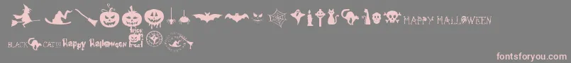 FreakyHalloween Font – Pink Fonts on Gray Background