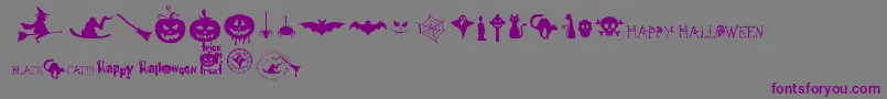FreakyHalloween Font – Purple Fonts on Gray Background