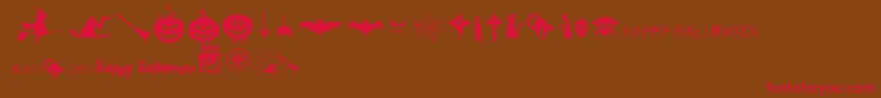 FreakyHalloween Font – Red Fonts on Brown Background