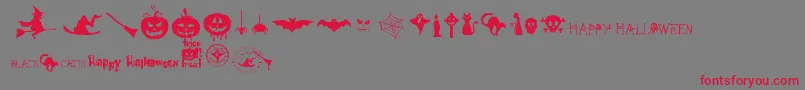 FreakyHalloween Font – Red Fonts on Gray Background