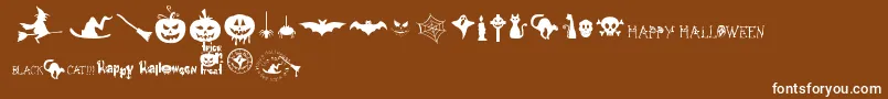 FreakyHalloween Font – White Fonts on Brown Background