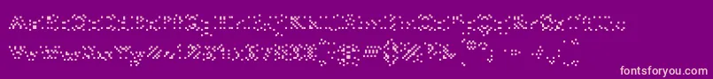 Arpegiusalias Font – Pink Fonts on Purple Background