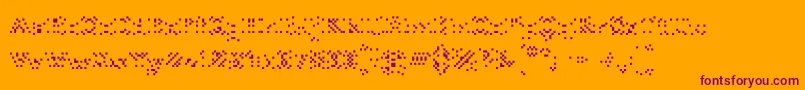 Arpegiusalias Font – Purple Fonts on Orange Background