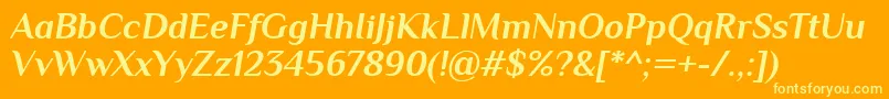 Philosopher ffy Font – Yellow Fonts on Orange Background
