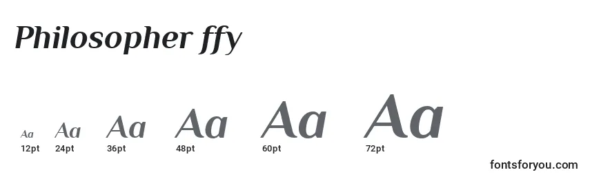 Размеры шрифта Philosopher ffy