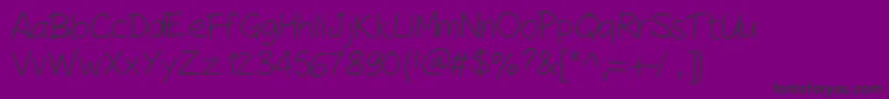 PeaxHandwritinglight Font – Black Fonts on Purple Background
