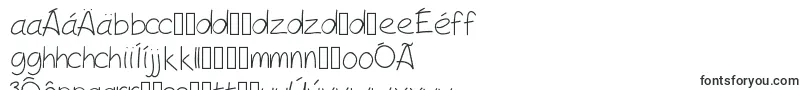 fuente PeaxHandwritinglight – Fuentes eslovacas