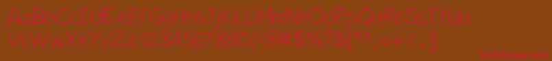 Шрифт PeaxHandwritinglight – красные шрифты на коричневом фоне