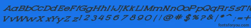 LetteringSetNew-Schriftart – Schwarze Schriften auf blauem Hintergrund