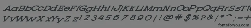 LetteringSetNew-fontti – mustat fontit harmaalla taustalla