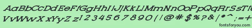 LetteringSetNew Font – Black Fonts on Green Background