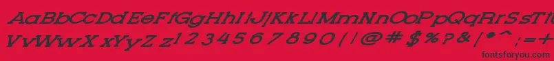 LetteringSetNew Font – Black Fonts on Red Background
