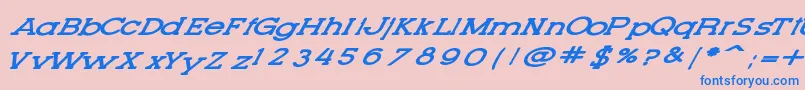 fuente LetteringSetNew – Fuentes Azules Sobre Fondo Rosa