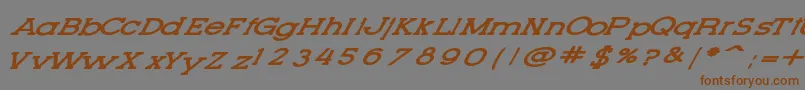 LetteringSetNew Font – Brown Fonts on Gray Background