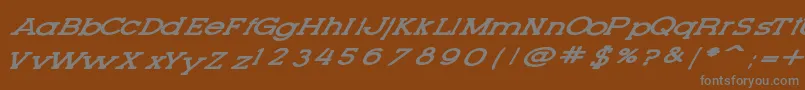 LetteringSetNew Font – Gray Fonts on Brown Background