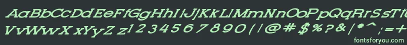 LetteringSetNew Font – Green Fonts on Black Background