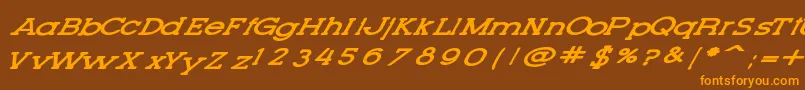 Police LetteringSetNew – polices orange sur fond brun