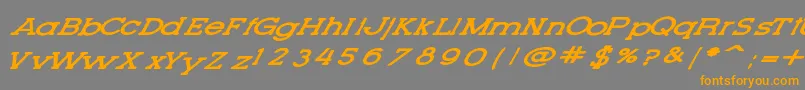 LetteringSetNew Font – Orange Fonts on Gray Background