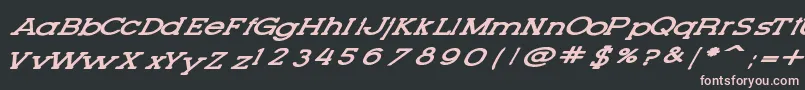 LetteringSetNew-Schriftart – Rosa Schriften auf schwarzem Hintergrund