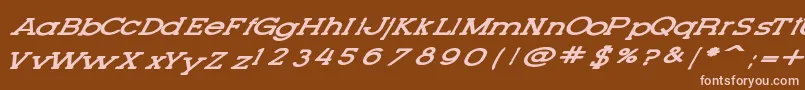 LetteringSetNew-Schriftart – Rosa Schriften auf braunem Hintergrund