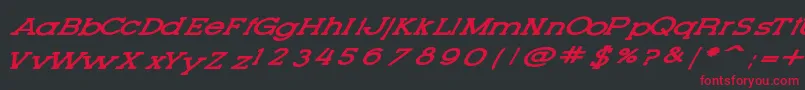 LetteringSetNew Font – Red Fonts on Black Background