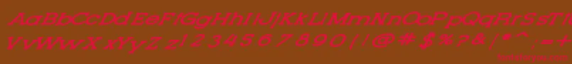 LetteringSetNew Font – Red Fonts on Brown Background