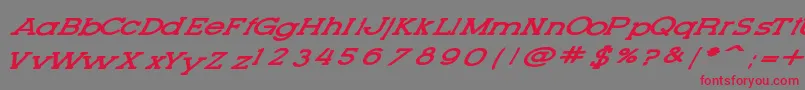 LetteringSetNew-Schriftart – Rote Schriften auf grauem Hintergrund