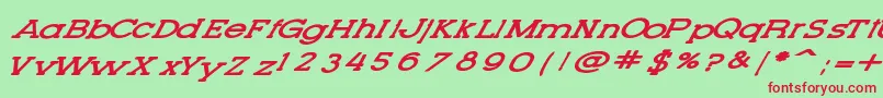 LetteringSetNew Font – Red Fonts on Green Background
