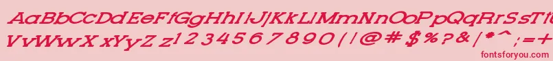 LetteringSetNew Font – Red Fonts on Pink Background