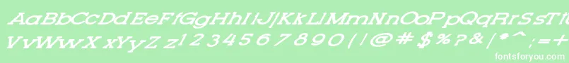 フォントLetteringSetNew – 緑の背景に白い文字