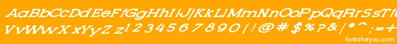 LetteringSetNew Font – White Fonts on Orange Background